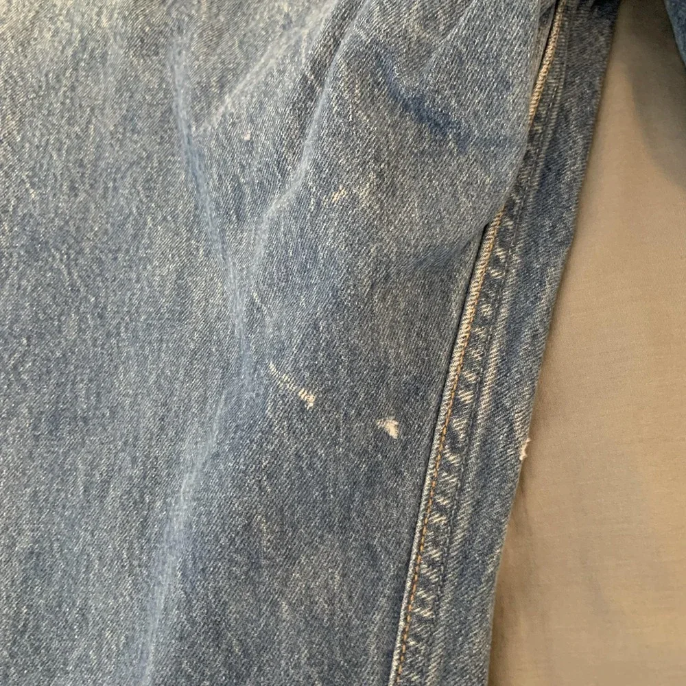 Vintage Levis 501XX Jeans Mens 38x34 Blue Wash Straight Distressed Denim 90s